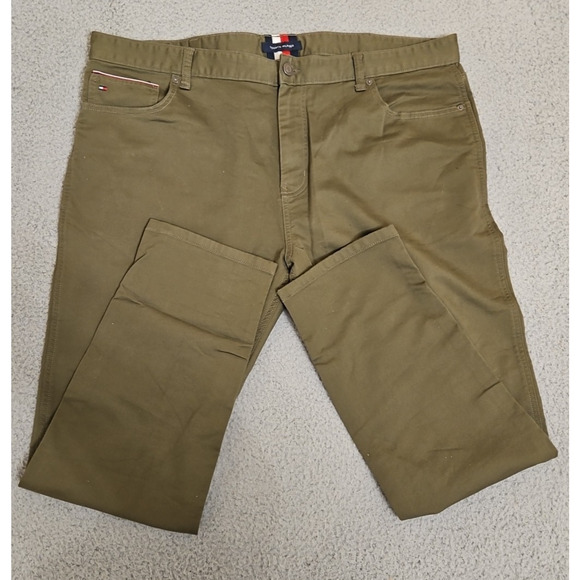 Tommy Hilfiger Pants Khaki Mens 42 x 32 Dark Tan Beige - Picture 1 of 14